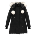 Moose Knuckles Stirling Parka – White Fur, Pom-Pom – Extreme Cold Parka