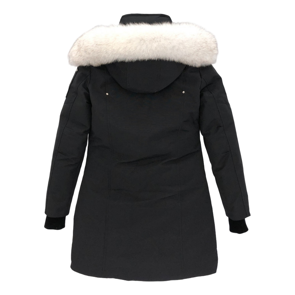 Moose Knuckles Stirling Parka – White Fur, Pom-Pom – Extreme Cold Parka