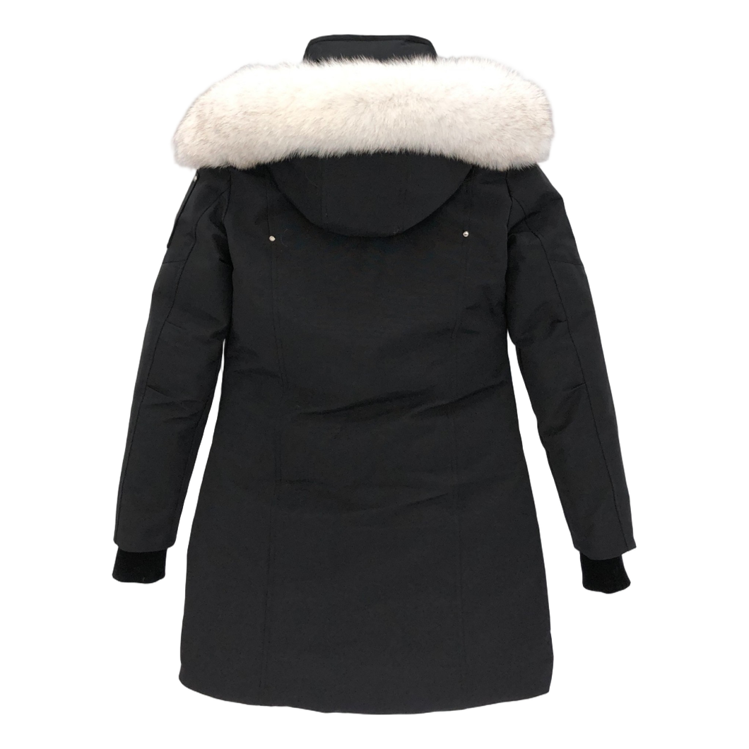 Moose Knuckles Stirling Parka – White Fur, Pom-Pom – Extreme Cold Parka