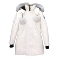 Moose Knuckles Stirling Parka – White Fur Trim, Pom-Pom, Canadian Down