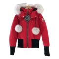 Moose Knuckles Debbie Fur-Trim Bomber – Coyote Fur, Canadian Down