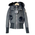 Moose Knuckles Debbie Fur-Trim Bomber – Coyote Fur Collar, Canadian Down