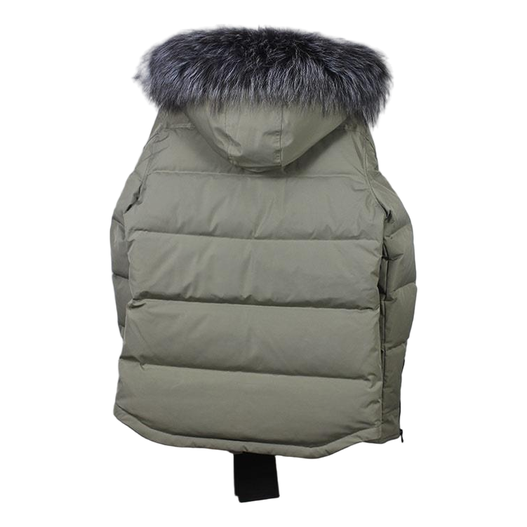 Moose Knuckles Four-Pocket Fur-Trim Quilted Jacket – Coyote Fur, Canadian Down
