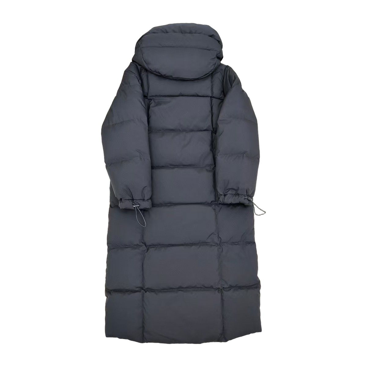 New Balance Hooded Long Puffer Coat – Black