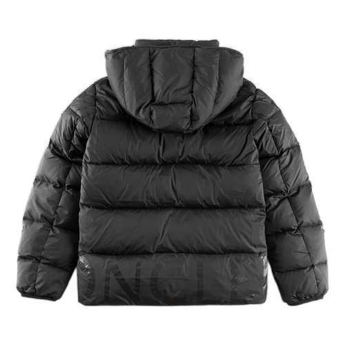 Moncler Contrast-Lined Logo-Hood Puffer Jacket – Black, Public and Private Luxury