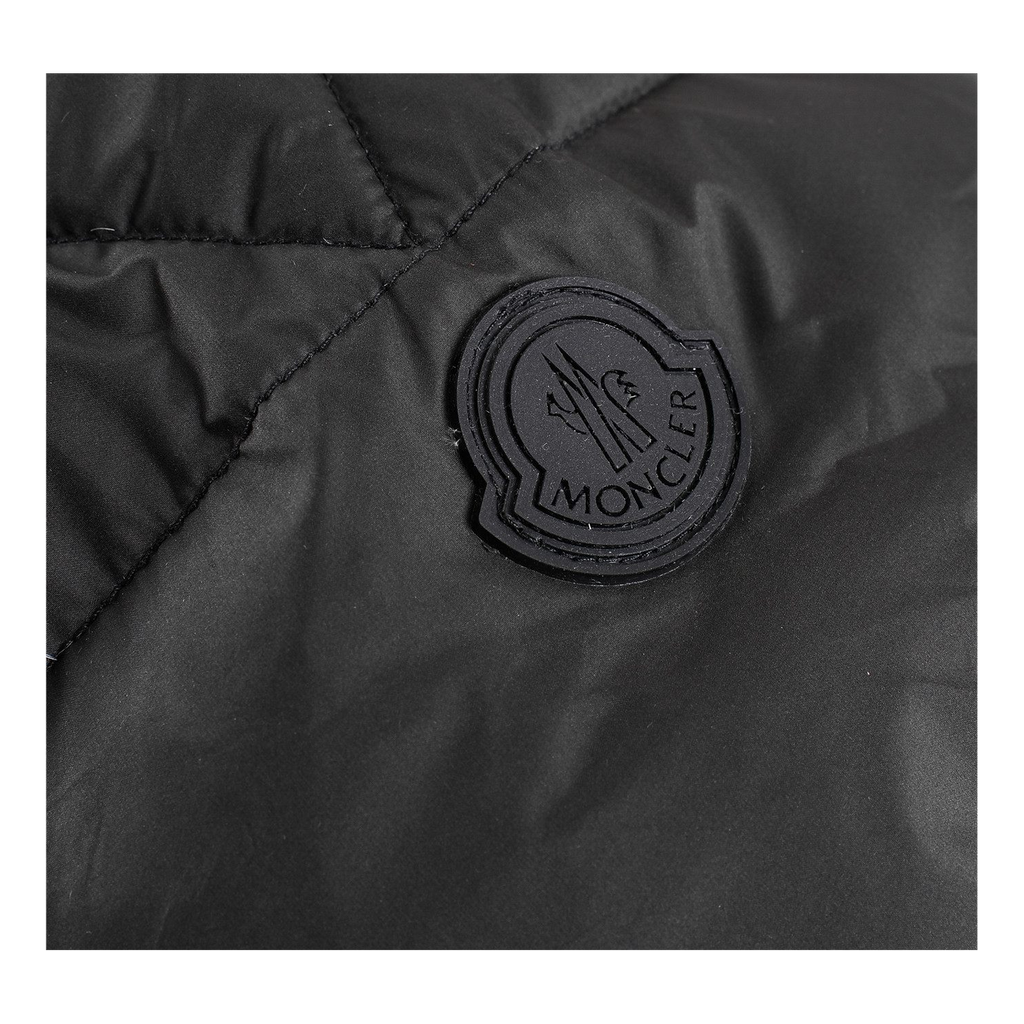 Moncler Contrast-Lined Logo-Hood Puffer Jacket – Black, Public and Private Luxury