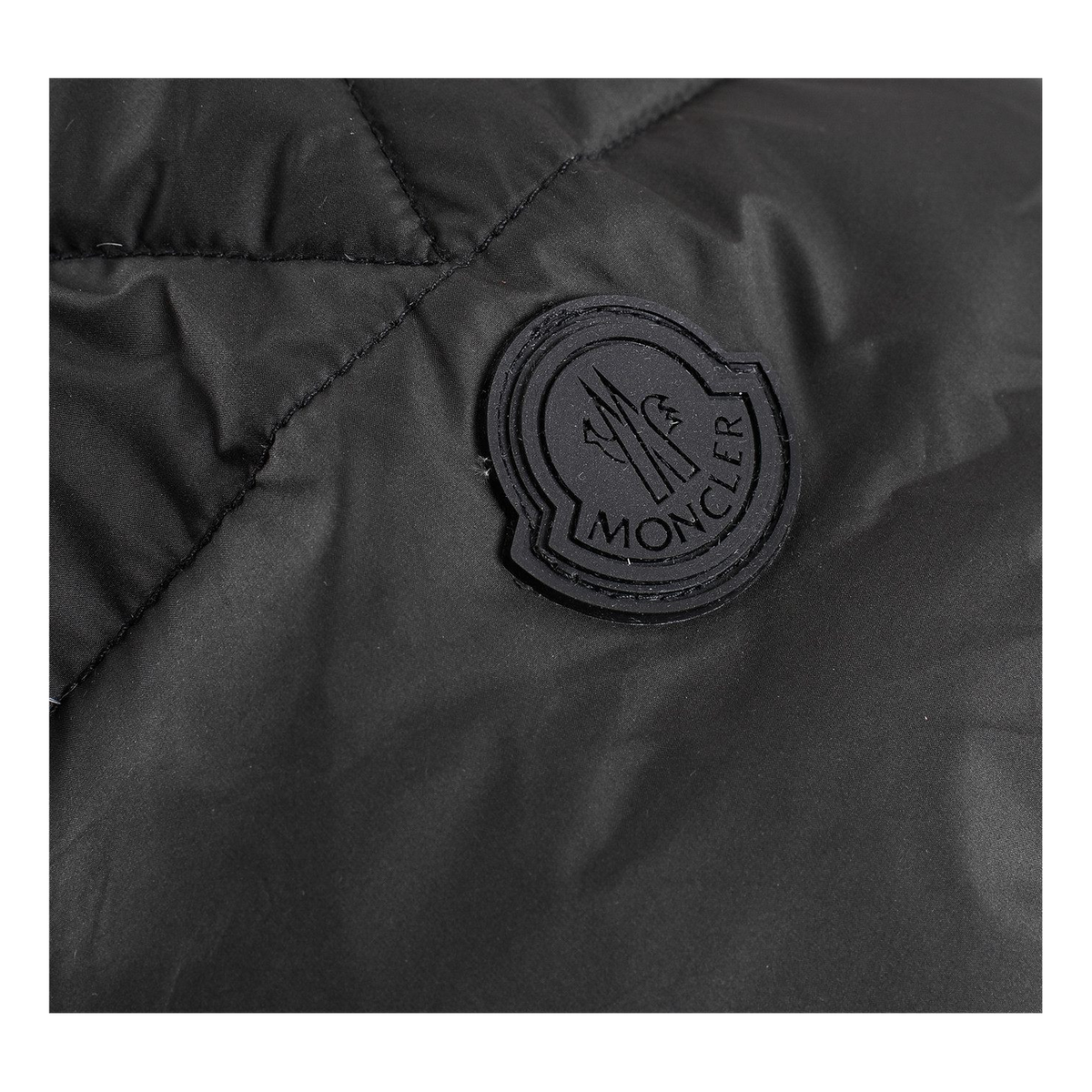 Moncler Contrast-Lined Logo-Hood Puffer Jacket – Black, Public and Private Luxury