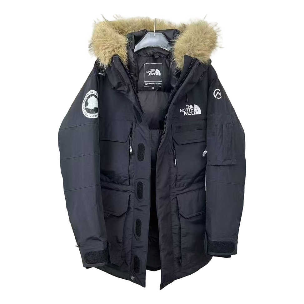 The North Face Fur-Trim Hooded Parka – Graphite, 4-Pocket Down
