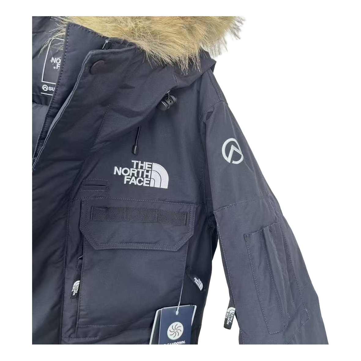 The North Face Fur-Trim Hooded Parka – Graphite, 4-Pocket Down
