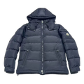 Moncler Sleeve-Pocket Hooded Puffer Jacket – Navy, Premium Down