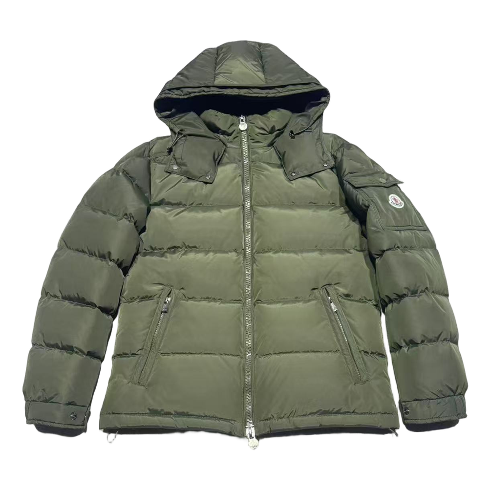 Moncler Maya Matte Hooded Puffer Jacket – Olive Green, Premium Down