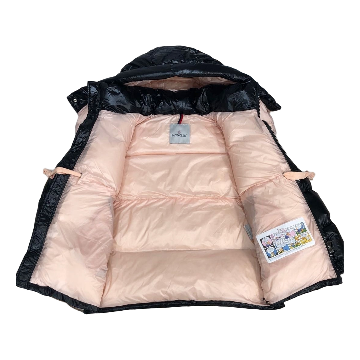 Moncler Mountain-Badge Glossy Short Puffer – Black, Premium Down