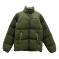 The North Face Fleece-Panel Puffer Jacket – Stand Collar, Olive
