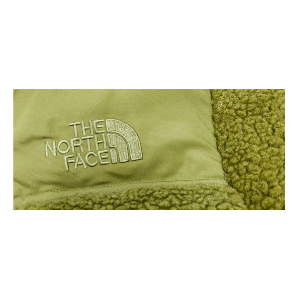 The North Face Fleece-Panel Puffer Jacket – Stand Collar, Olive