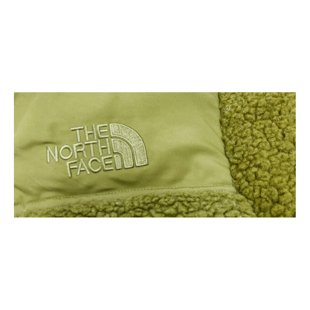 The North Face Fleece-Panel Puffer Jacket – Stand Collar, Olive