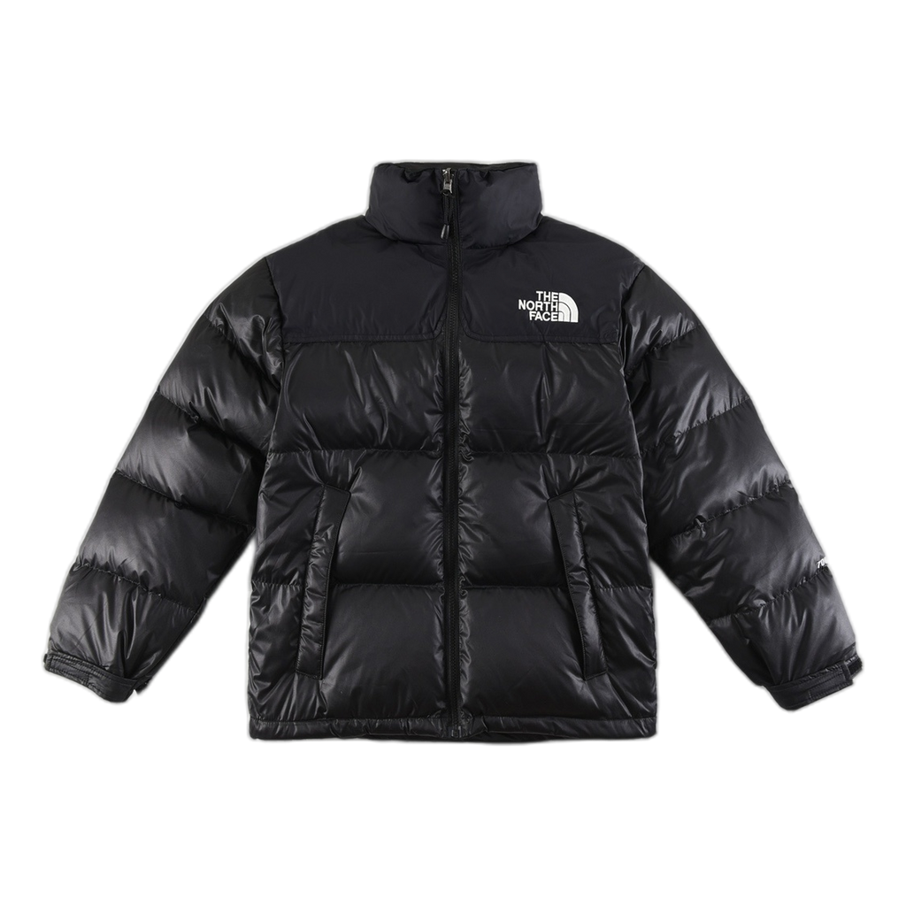 The North Face Contrast-Panel Puffer Jacket – Stand Collar, Street-Ready