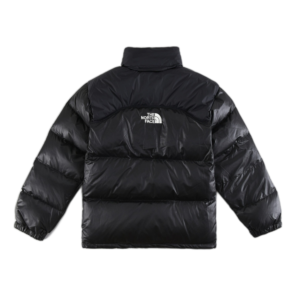 The North Face Contrast-Panel Puffer Jacket – Stand Collar, Street-Ready