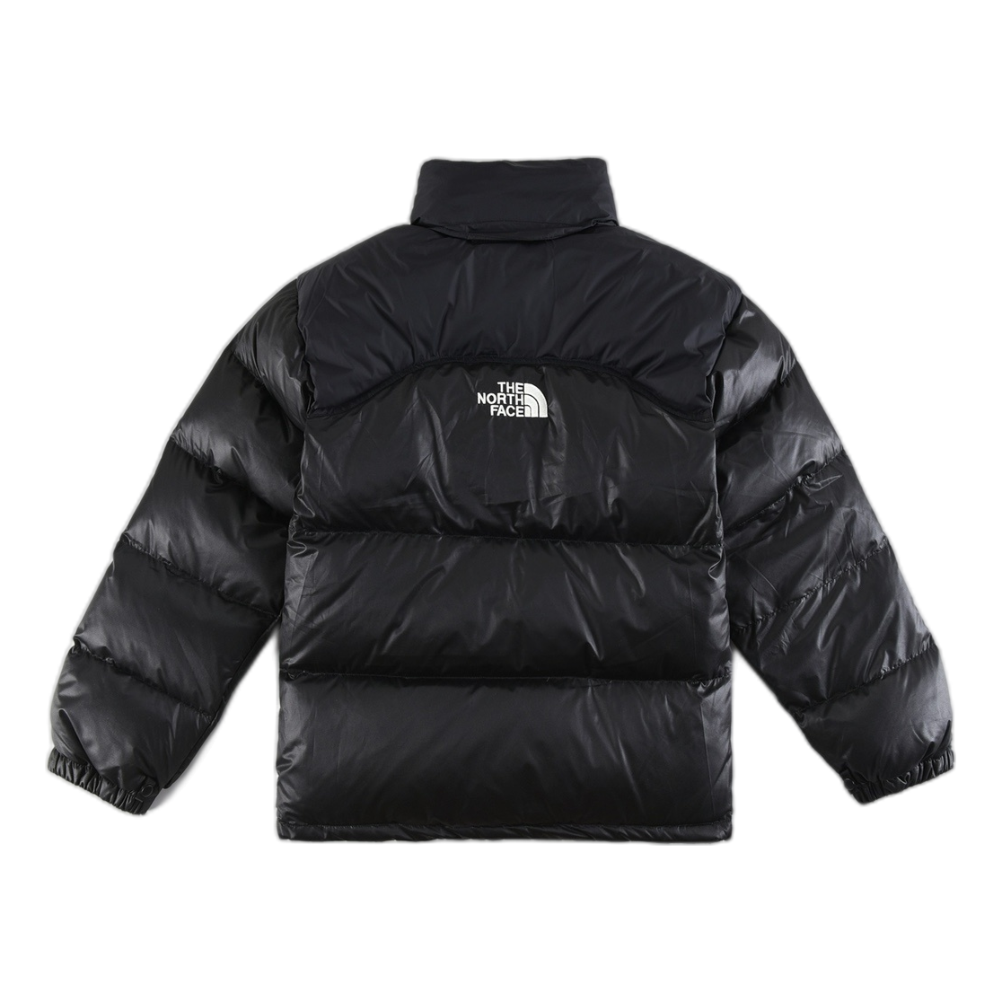 The North Face Contrast-Panel Puffer Jacket – Stand Collar, Street-Ready