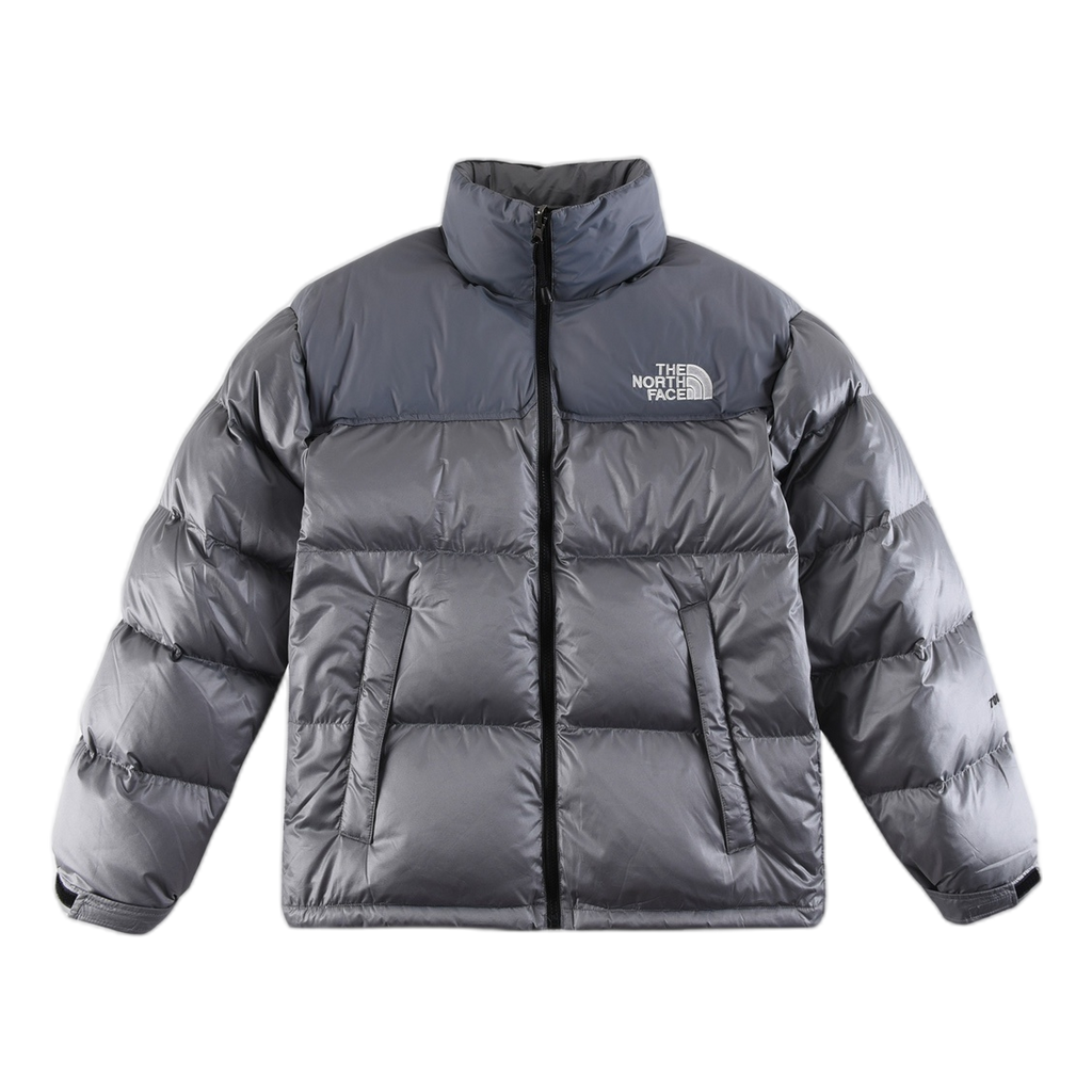 The North Face Contrast-Panel Puffer Jacket – Stand Collar, Two-Tone